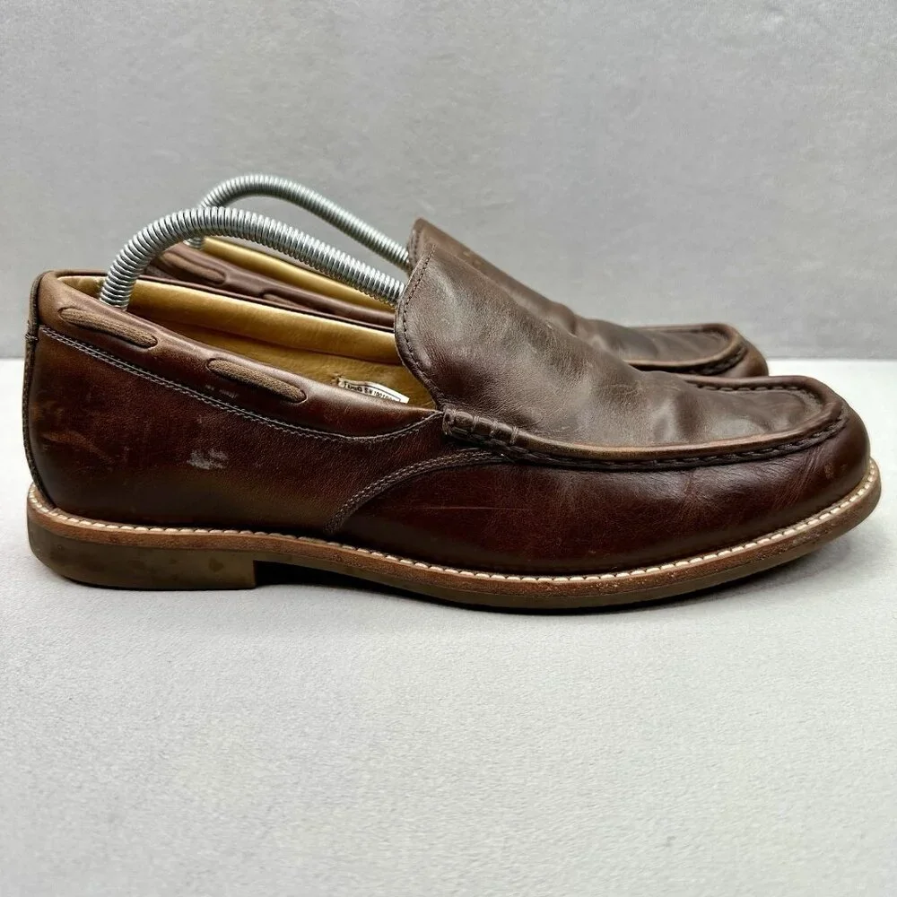 UGG Via Ponte Mens Size 9.5 Loafers Brown Suede Slip-On Comfort‎ Lined Slippers